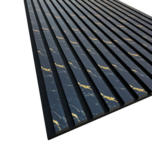 Black Gold Marble Acoustic Panel 2.4m x 0.6m