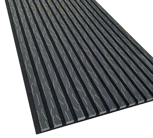 Black Gold Vein Acoustic Panel 2.4m x 0.6m