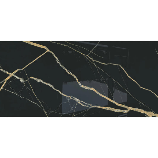 Black Gold Polished 60x120 wall and floor tile