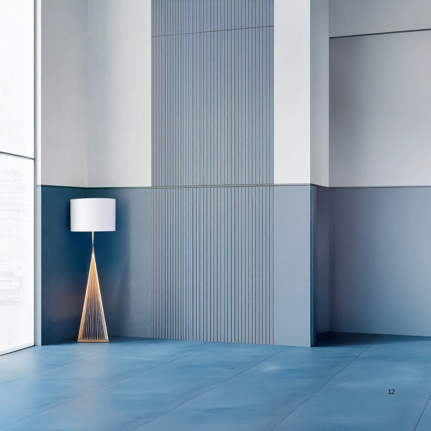 Color Dark lines Blue Matt 60x120 wall and floor tile