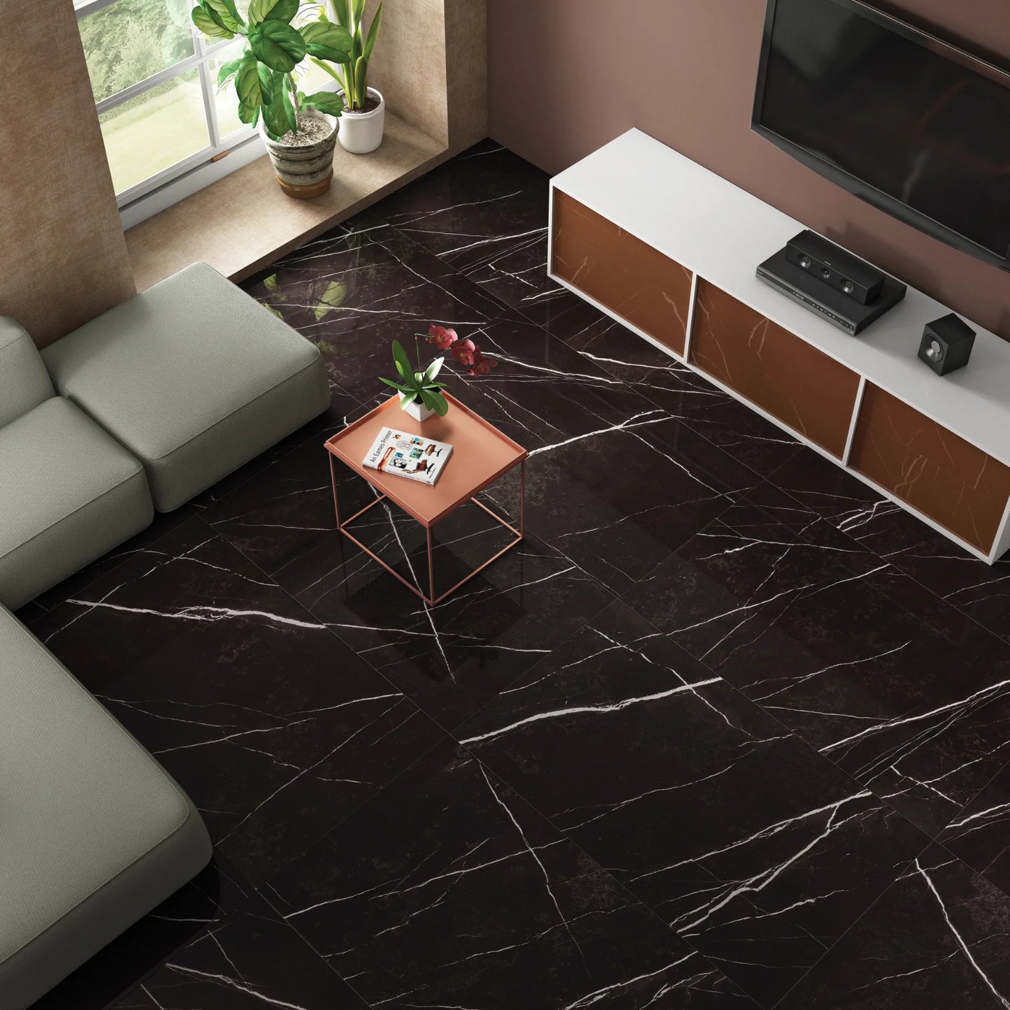 Superb Marquina Polished 60x120 wall and floor tile