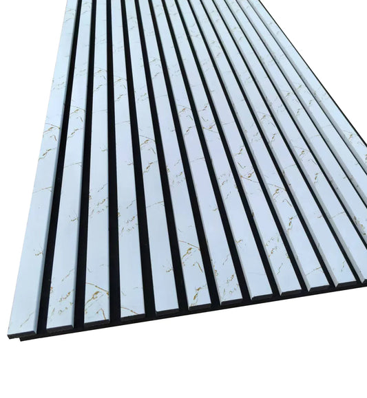 White Gold Marble Acoustic Panel 2.4m x 0.6m