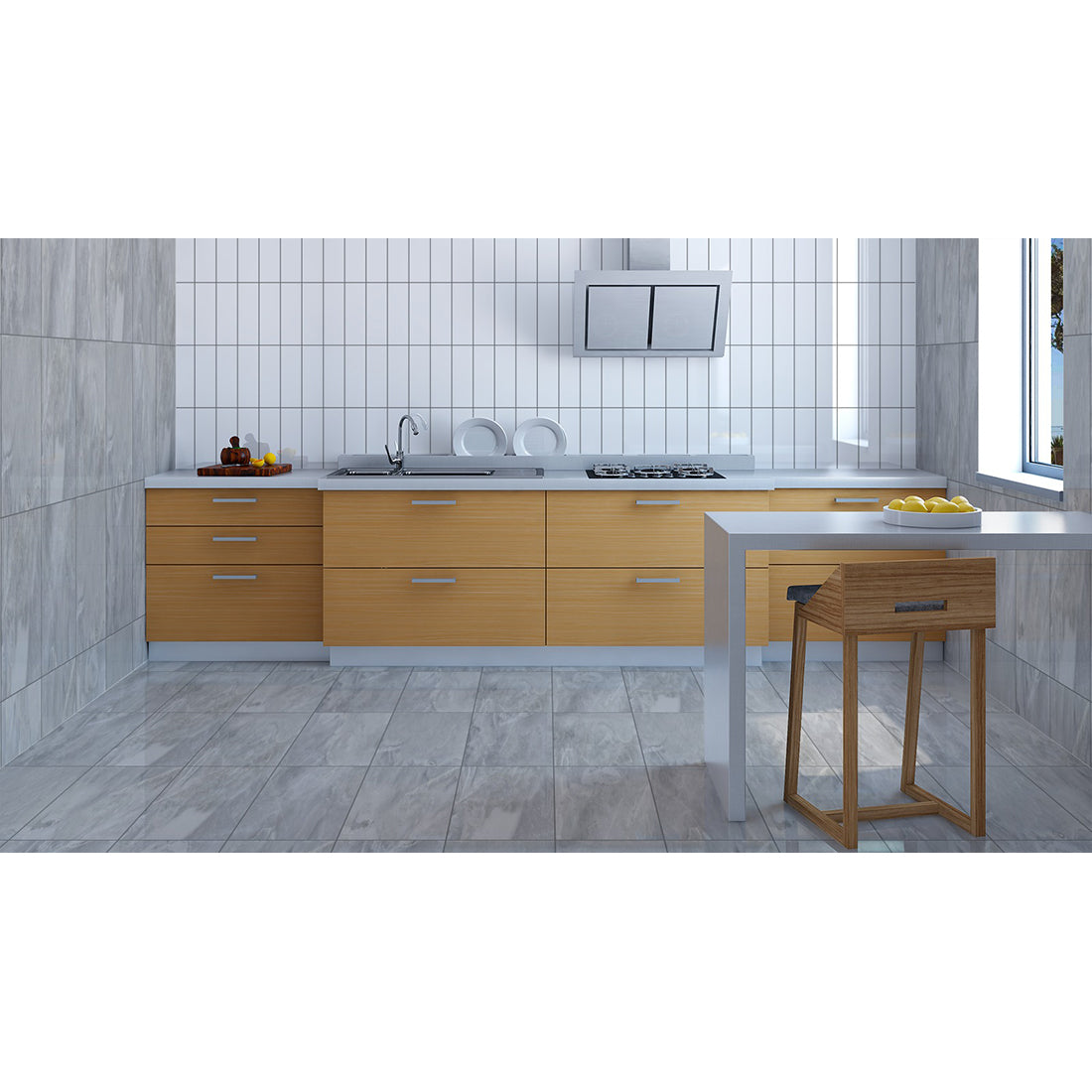 African Slate 30x60 Silver Matt