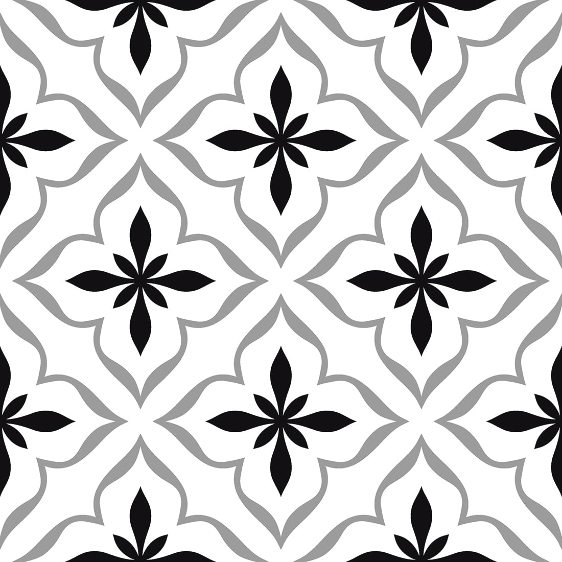 Antique Cube Pattern 20x20 Black Matt