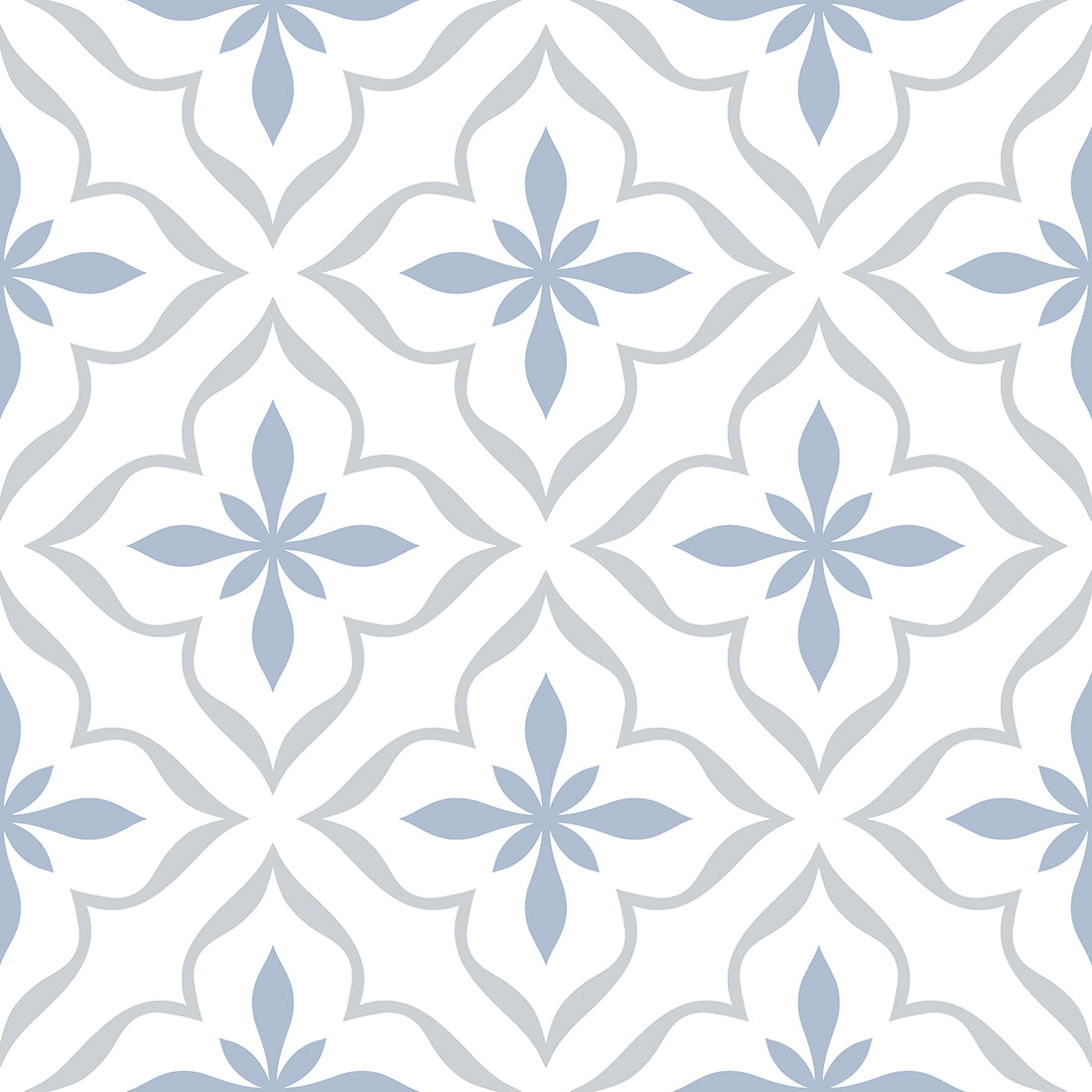 Antique Cube Pattern 20x20 Blue Matt