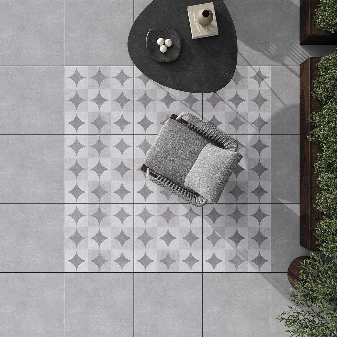 Ark Cerchio 60x60x2 Grey Matt R11