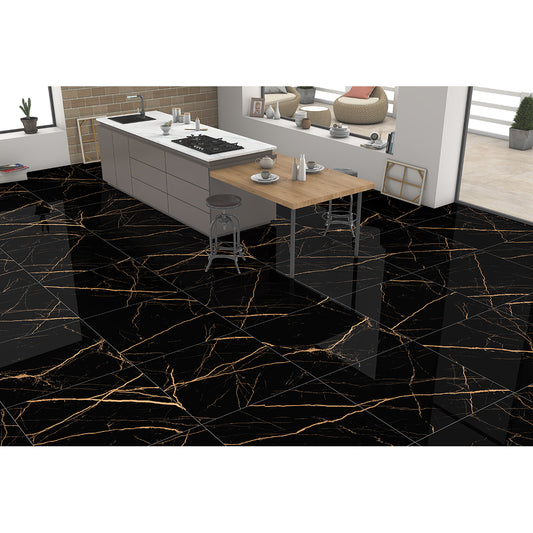 Atlantis Black 60x60 Gold Matt R9