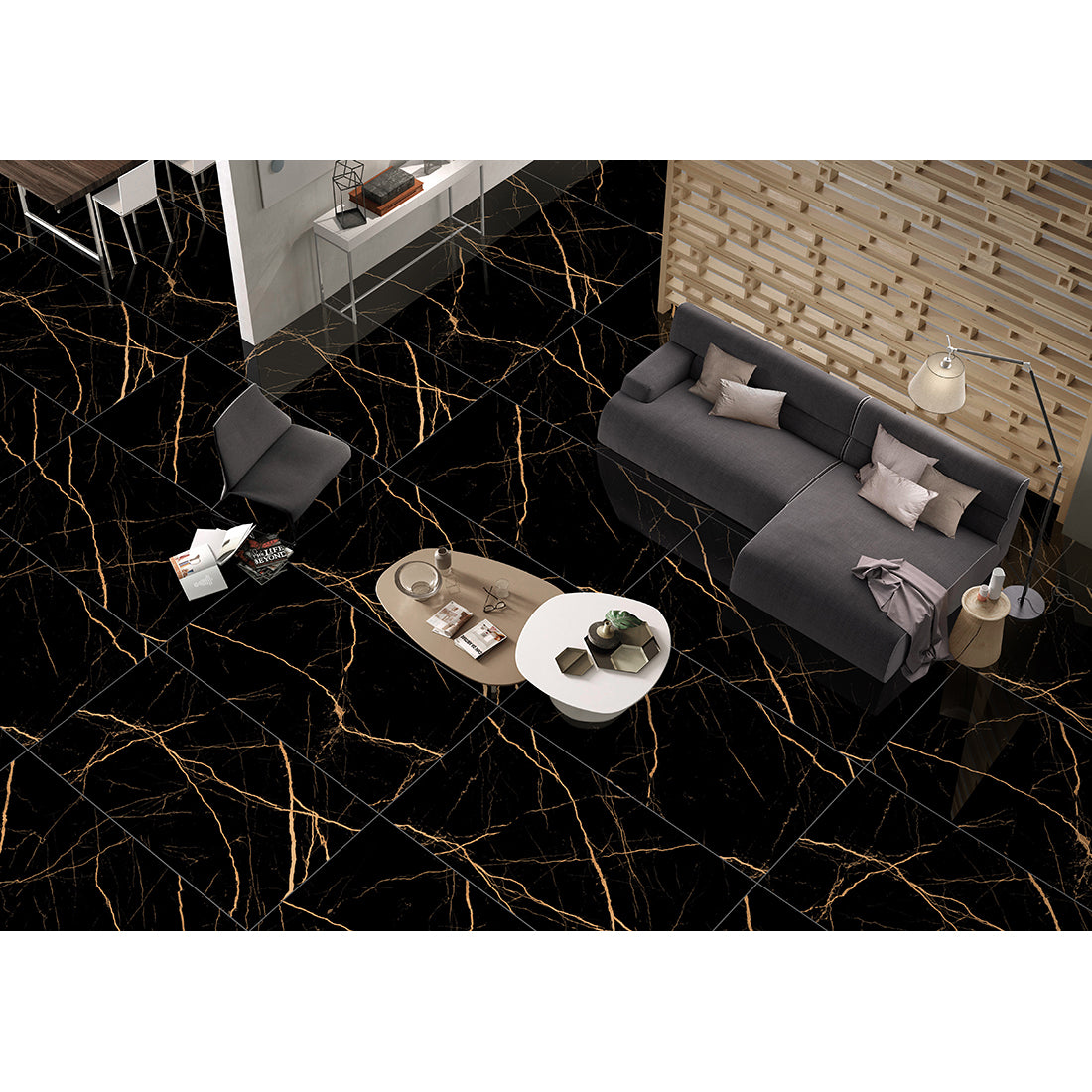 Atlantis Black 60x120 Gold Polished