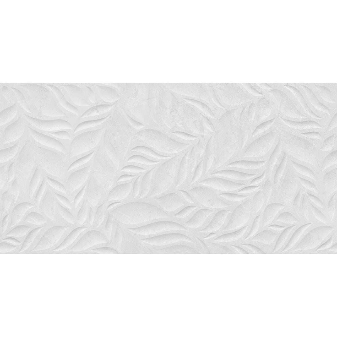 Brampton Leaf Decor 30x60 Bianco Matt