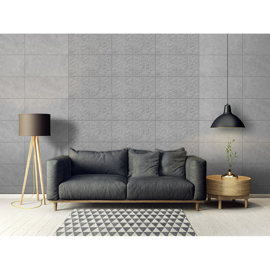 Brampton Floral Decor 30x60 Grey Matt