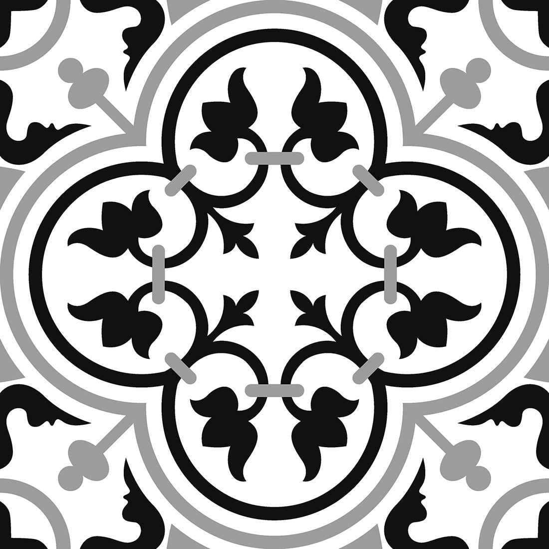 Classic Cube Pattern 20x20 Black Matt