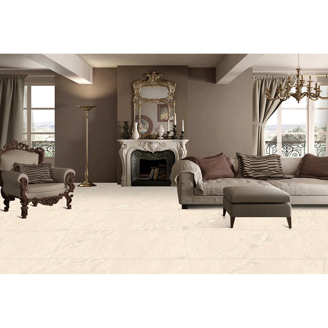 Cremona 60x120 Beige Matt Carving