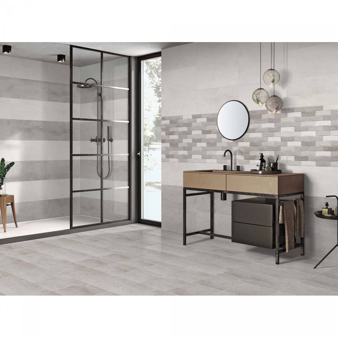 District Decor 30x60 Grey Gloss