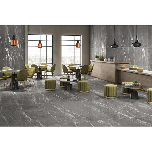 Gliss Smokey 60x60 Grey Matt Carving