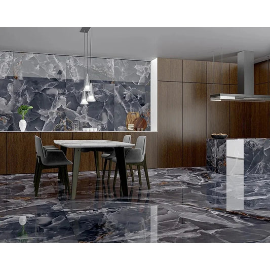 Iceland Midnight 60cm x 120cm Ultra Gloss Porcelain Wall and Floor Tile 🇪🇸