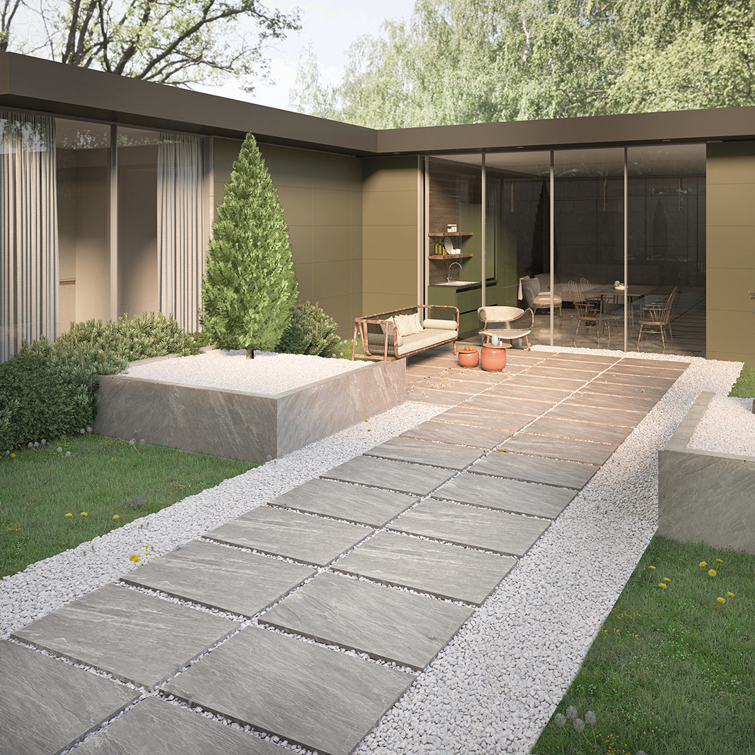 Kandla 60x90x2 Grey Matt R11