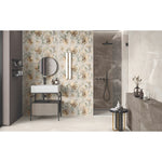 Linsey Forest, Spring and Decor porcelain tiles used together across a contemporary interior