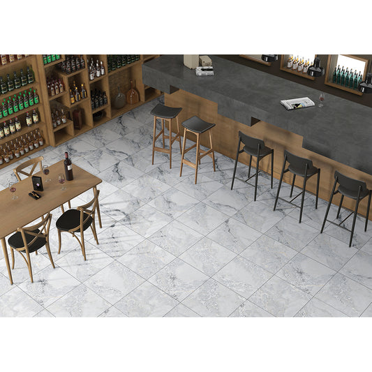 Marmara Ice 60x60 White Matt Carving