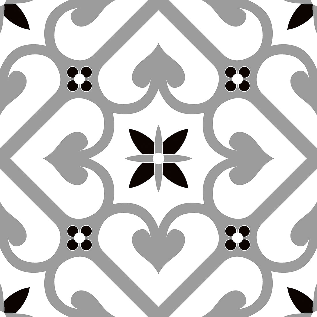 Odyssey Pattern 20x20 Black Matt