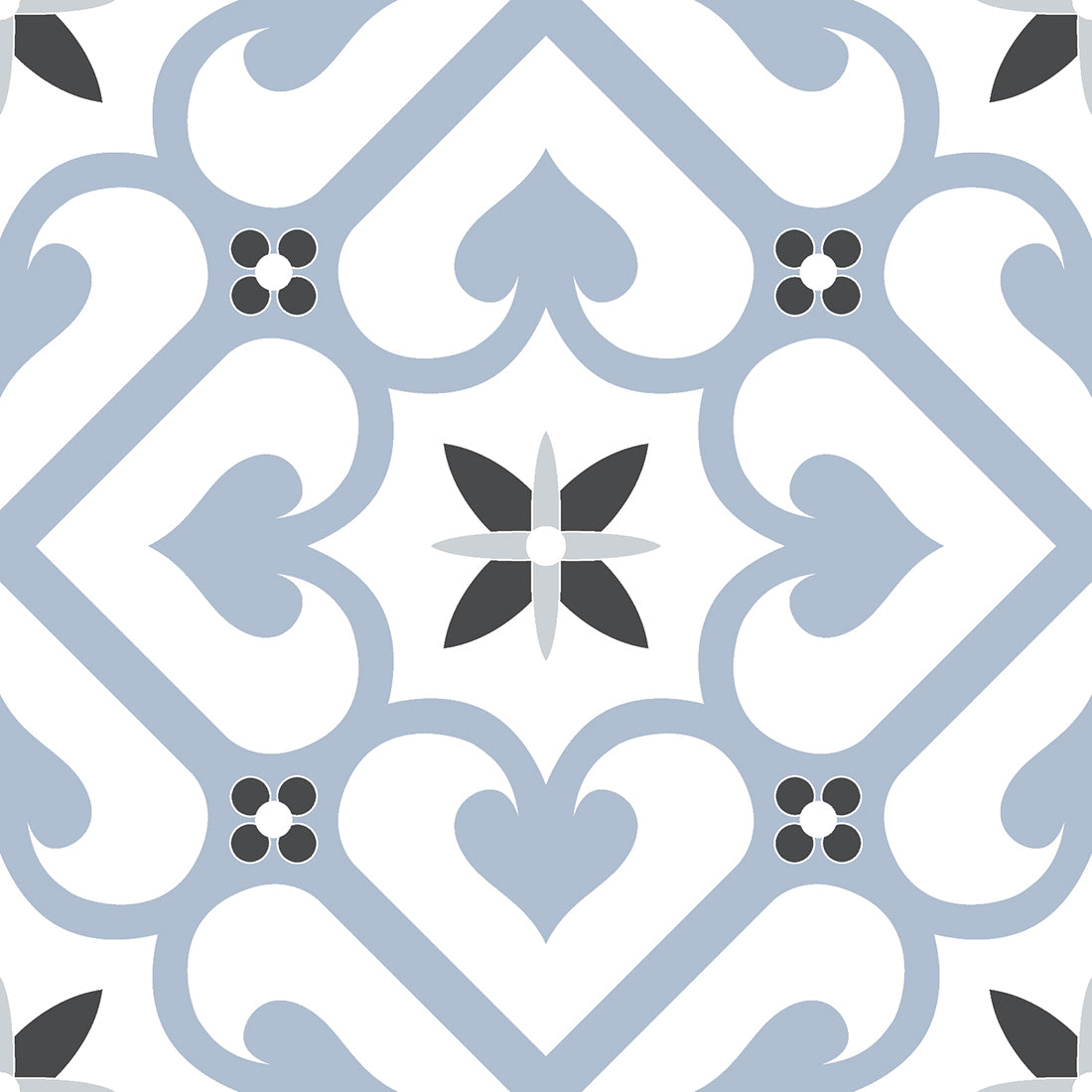Odyssey Pattern 20x20 Blue Matt