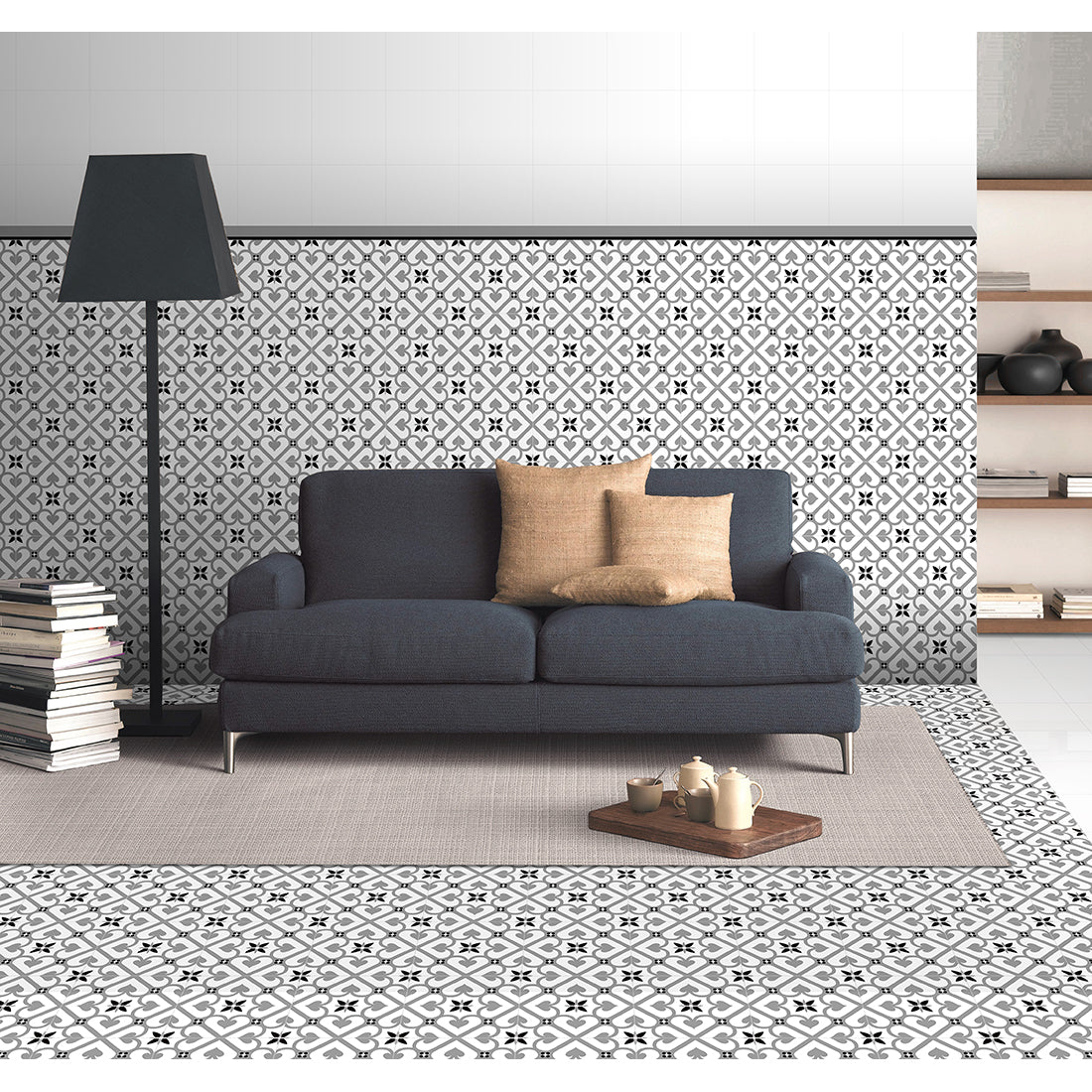 Odyssey Pattern 20x20 Black Matt
