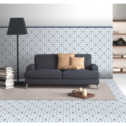 Odyssey Pattern 20x20 Blue Matt