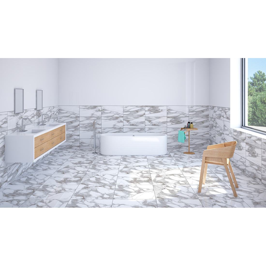 Oro Calcutta 30x60 White Polished