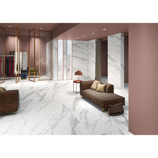 Statuario Bauxite 60x120 White Matt Carving