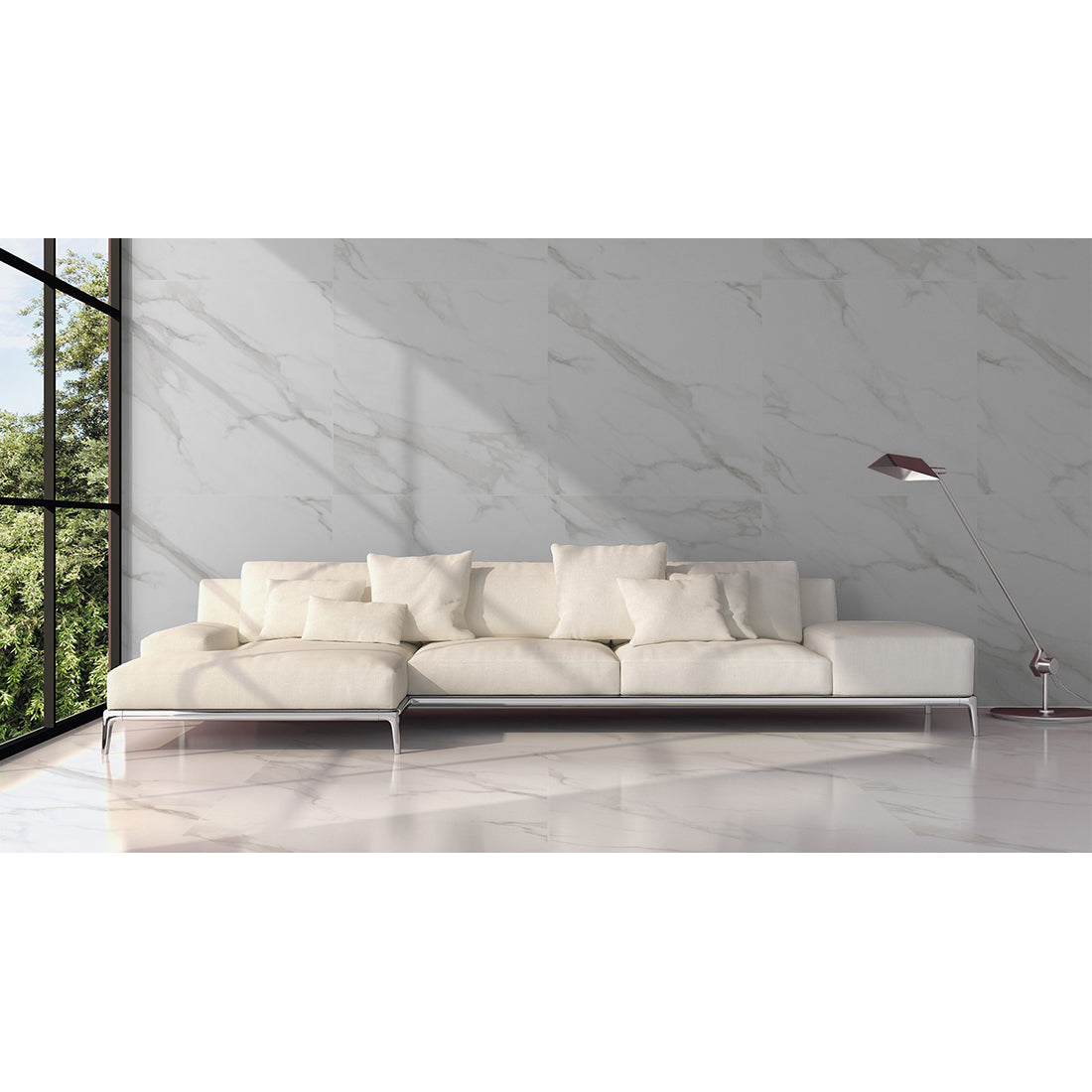 Statuario Mercury 80x80 White Polished