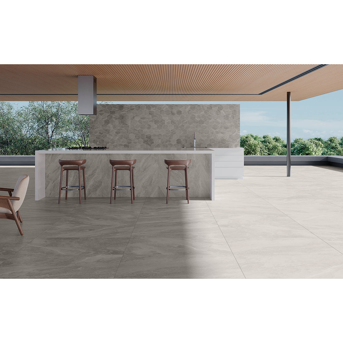 Stormy 90x90 Grey Matt R10