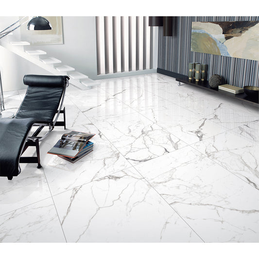 Superb Statuario 60x60 White Polished