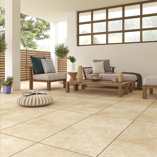 Travertine Paver 60x120x2 Beige Matt R11