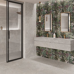 Flowers Black Matt 60x120 wall and floor tile 🇪🇸