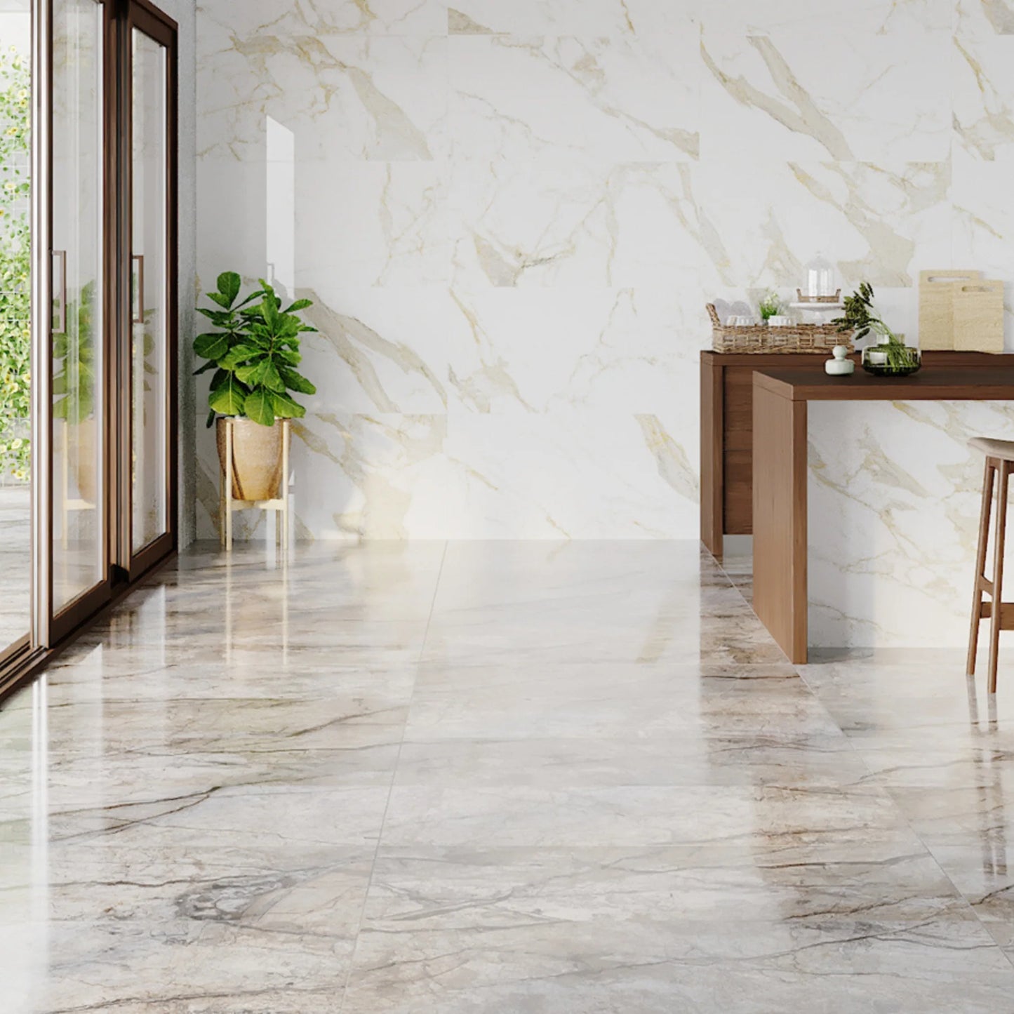Gold Calacatta 60x120 wall and floor tile
