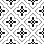 Antique Cube Pattern 20x20 Black Matt