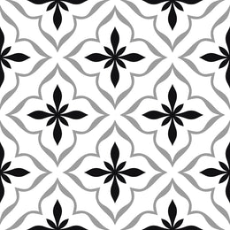 Antique Cube Pattern 20x20 Black Matt