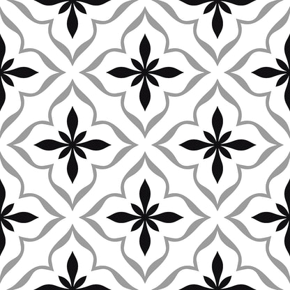 Antique Cube Pattern 20x20 Black Matt