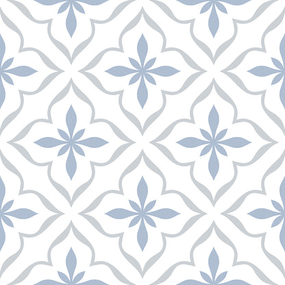 Antique Cube Pattern 20x20 Blue Matt