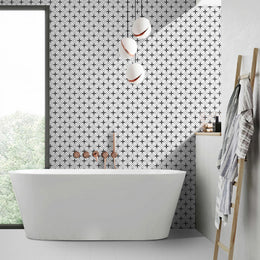 Antique Cube Pattern 20x20 Black Matt