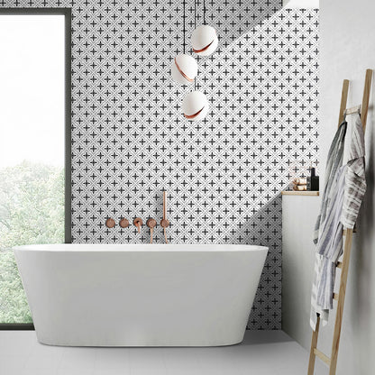 Antique Cube Pattern 20x20 Black Matt