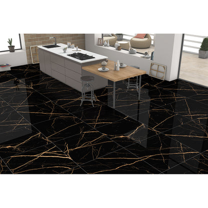 Atlantis Black 60x60 Gold Matt R9