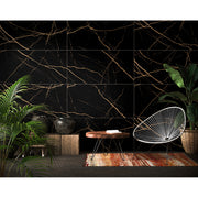 Atlantis Black 60x120 Gold Matt R9