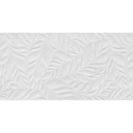 Brampton Leaf Decor 30x60 Bianco Matt