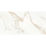 Calacatta Cremino 60x120 beige polished porcelain tile with soft caramel marble veining