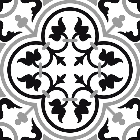 Classic Cube Pattern 20x20 Black Matt