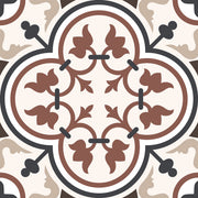 Classic Cube Pattern 20x20 Brown Matt