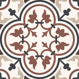 Classic Cube Pattern 20x20 Brown Matt