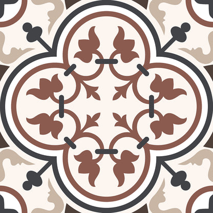 Classic Cube Pattern 20x20 Brown Matt