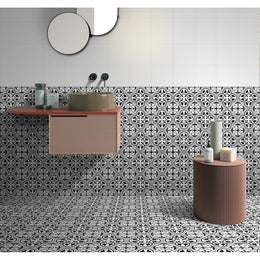 Classic Cube Pattern 20x20 Black Matt