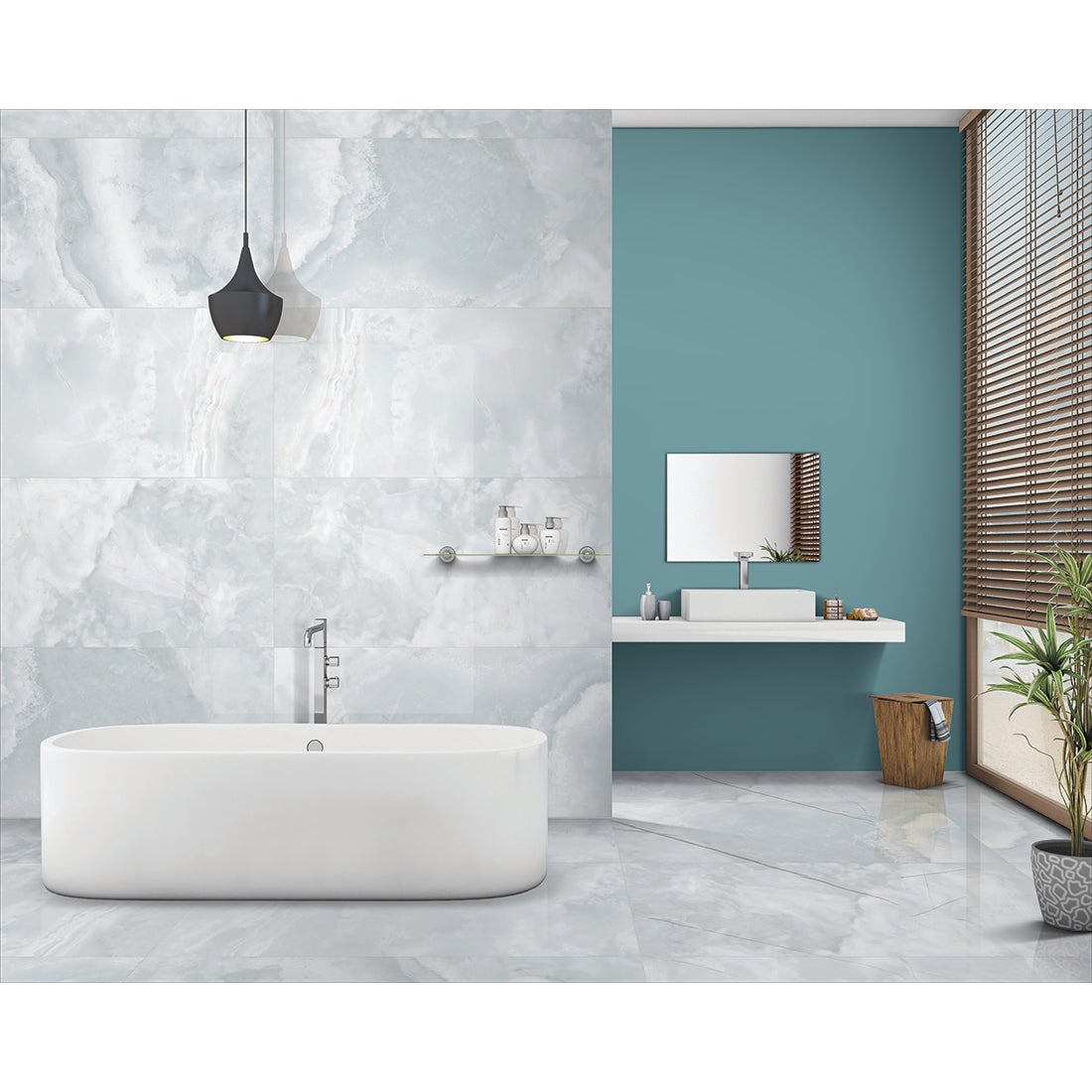 Cloud 60x120 Blue Polished